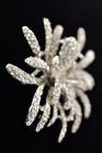 Vintage Crystal Flower Pin Brooch Burst Pave Rhinestone Shiny Bridal Ice Y2k A26