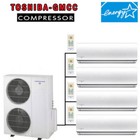 Quad Zone Energy Star Ductless Mini Split Air Conditioner - Heat Pump 21-22 Seer