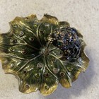 Rucinni Jeweled Frog Enameled And Crystals Hinged Trinket Box Magnetic Closure
