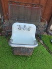 Vintage Cast Iron Farmhouse Utility Porcelain Farm School Sink Rimmed 24  Eljer