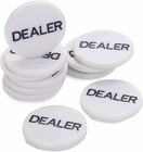 12-pack Dealer Buttons - Poker Accessories  Casino Game Pucks  Texas Hold em But