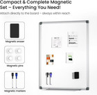 Magnetic White Board For Wall  24  X 18  Dry Erase Board Kit With 2 Magnetic Dry