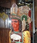 Cheers Tv Show Cigar Store Indian  5 Ft Wooden Sculpture Carving Frank Gallagher