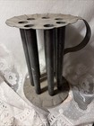 Vintage 7 Tube Metal Taper Candle Mold 9    With Handle Primitive Holder