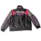 Skidoo Sno-gear Snowmobile Jacket Black Purple Red Checkered Bombardier Rotax