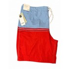 Upf Men Swim Trunks Shorts Red Blue Upf 50  Bermuda