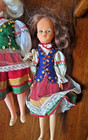 4 Ethic Costume Fashion Doll From Polish Estate Traditional Dress Lot Vintage