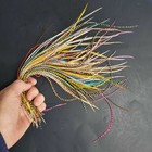 100 Nat 7-11  Long Mix Whiting Grizzly Rooster Saddle Feather Hair Extensions