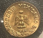 1865 Mexico Gold Coin Maximiliano Emperador