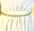 80 s Vintage Gold Toned Chain Metal Belt Small Med Large Pirate Boho Festival