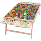1500 Pieces Jigsaw Puzzle Board Puzzle Table With Folding Legs   Sorting Drawers