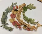 Lot Of 4 Antique Milinery Sew-on Velvet Floral Appliques  Flowers   Plants Theme