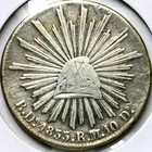 1833 Mexico Do-rm Eight 8 Reales Rc103