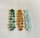 Genuine Beach Sea Glass Mixed Teal Yellow Sky Blue Surf-tumbled Mendocino Ca