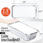 Spare Essentials 55 Pack Aluminum Loaf Pans With Lids 1 5 Lb 7 8 X 4 3 X 2