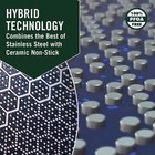 12 Inch Hybrid Stainless Steel Wok  Double Side Nonstick  304 Stainless Steel