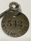 Vintage Lasalle Hotel - Chicago - Brass Employee Fob With Skeleton Key