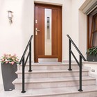 2-pack 3 Step Hand Rails For Outdoor Steps Wrought Iron Railing For Porch Deck
