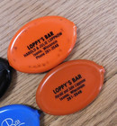 Lot Of 4 Vintage Rubber Squeeze Advertising Coin Purses  Loppy s Bar Ixonia Wis 