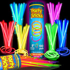 Glow Sticks Party Supplies 100pk - 8 Inch Glow In The Dark Light Up Sticks Pa   