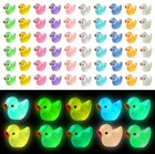 100pcs Luminous Mini Resin Ducks  Tiny Duck Bulk Glow In The Dark Small Plastic