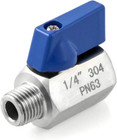 Mini Ball Valve 10pk 1 4    Npt Female Male 304 Stainless Steel Shut-off Tap