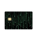 2 Matrix Screen Premium Print Debit credit Card Small Chips Skin Stickers