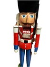 Vintage Erzgebirge Original German Nutcracker Soldier Guardian Wooden 11    Tall
