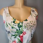 Vtg 80s Floral Midi Shirt Dress Cottage Romantic Modest Boho Tradwife Wedding