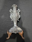 Pair Of Antique French Spelter And Brass Vases