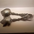 Arthur Court Grape Vine Leaf Serving Set Spoon And Fork Salad Set Aluminum 1997