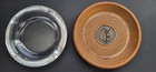 1960s Hyde Park Solid Walnut Ashtray  -- Monogram  g  -- Cigar Cigarette -- Mcm