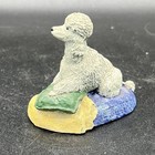Martha Richardson Miniature Poodle Figurine Signed Dog Collectible White Poodle