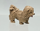 Vintage Painted Metal Lhasa Apso shih Tzu 1 1 2  X 1    Mini Dog Figure