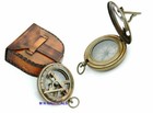 Clock Pocket Marine Compass Directional Magnetic Sundial Gifts Replica 