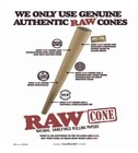 Raw Classic Lean Size Cone 100pk  aluminum Cone Tube Black