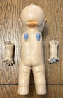 Vintage 11 Inch Kewpie Doll With Blue Wings And Red Heart Label By Rose O neill