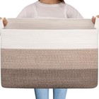  Extra Large Blanket Basket  95l Cotton Rope Woven Laundry Gradient Brown