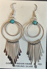 Navajo Turquoise Sterling Dangle  Earrings