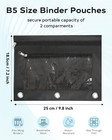 Pencil Pouch For 3 Ring Binder - 3 Hole Zipper Pen Case Bag Holder Bulk Accessor