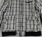 Smog New Yorker Mens Xxl Cotton Bomber Lined Jacket Gray White Plaid Streetwear