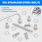 17pcs Inner Batwing Fairing Bolts  Motorcycle Windshield Bolts 304 Stainless Ste