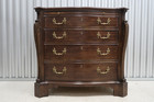 Henredon 18th Century Portfolio Mahogany Serpentine Bachelors Chest  Commode