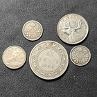 Lot Of 5 Canadian   Newfoundland Silver Coins - Full List In Description 