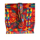 Vintage Folding Wooden Sewing Basket Craft Knitting Storage Fabric Lined Boho