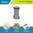 Bestway 530 Gallons Per Hour Above Ground Swimming Pool Filter Pump  open Box 