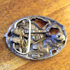 Vintage 1990 C j Patriotic American Bald Eagle Western Belt Buckle