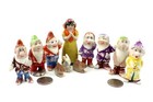 Walt Disney Snow White   The 7 Dwarfs 11 Piece Figurines W  Bunnies Vintage