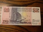  2 00 And  5 00 Singapore Currency   Decent  Circulated Banknotes