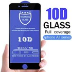 10d Full Coverage Tempered Glass Screen Protector Film For Iphone 7 8 6 6s Plus